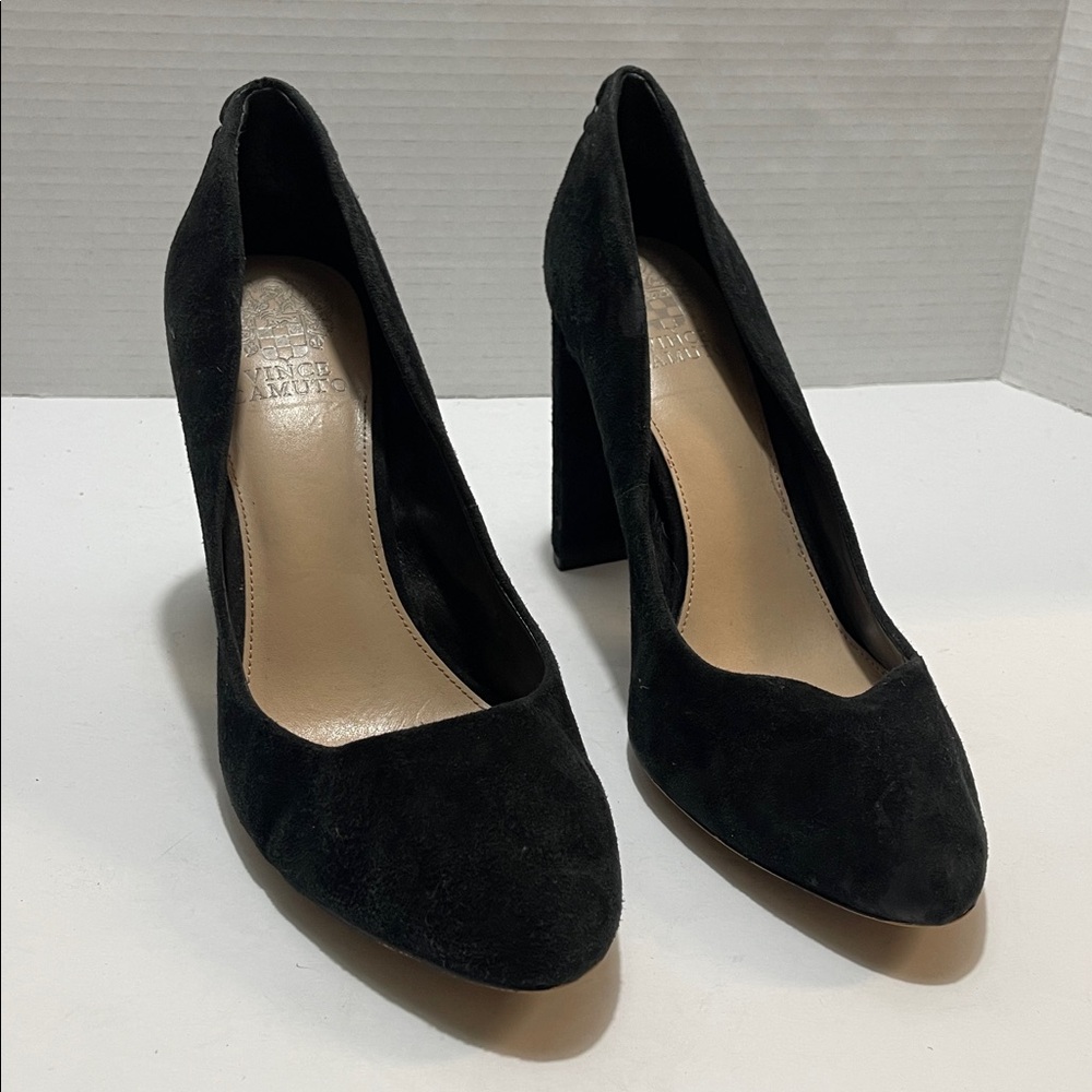Vince Camuto Blackβ Suede Heels
